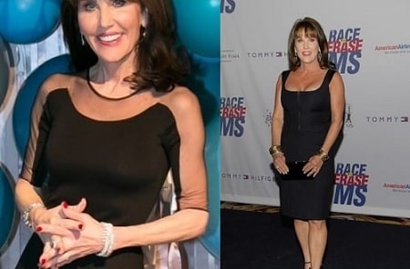 A before and after picture of Robin McGraw showing changes.